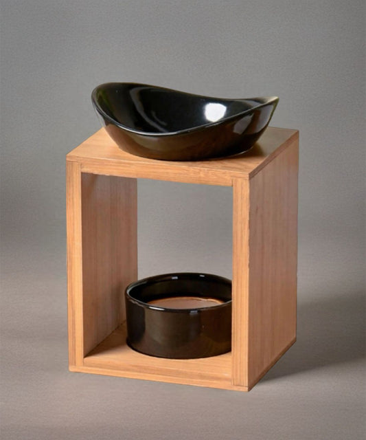 Brûleur pour fondants - Style Cube en bois